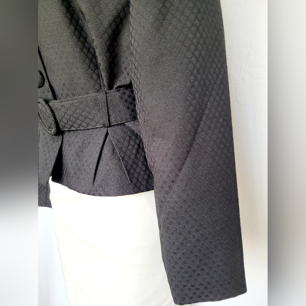 Georgio Sant'Angelo Women Business/Office/Carrer Blazer Jacket Textured Black 18 - Picture 8 of 16